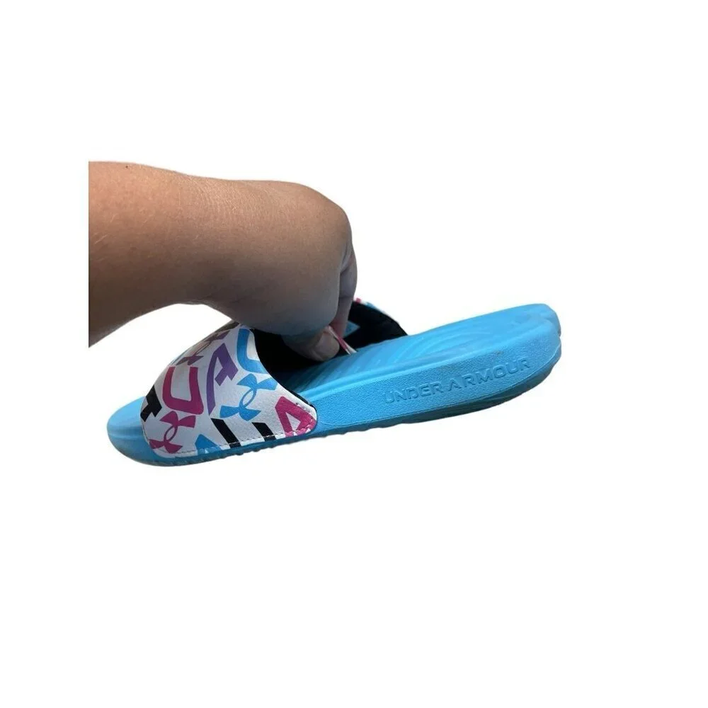 Under Armour UA Ansa Graphic Fixed Strap Slides Sandals Shoe 3Y